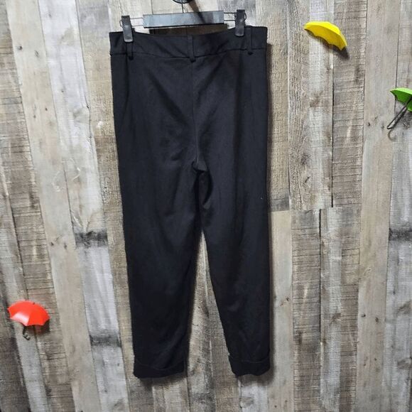 Trina Turk Black Rolled Hem Trouser Pants - Picture 5 of 6
